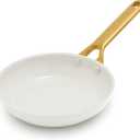 GreenPan Nonstick Reserve Pro 8" Frying Pan, NSF Certified Ceramic, Hard Anodized PFAS-Free Skillet, Stainless Steel Handles, Oven & Dishwasher Safe, Cream White
