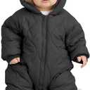 Baby Boy Snowsuit Newborn Winter Jumpsuit Romper Coat Clothes Outwear Onepiece Hoodies Toddler (2-3T, Black)