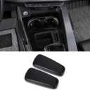 Car Armrest Cushion, Soft Leather Universal Knee Leg Elbow Pad, Center Console Thigh Support Pillow, Comfort Armrest for Car Interior Accessories(Black)