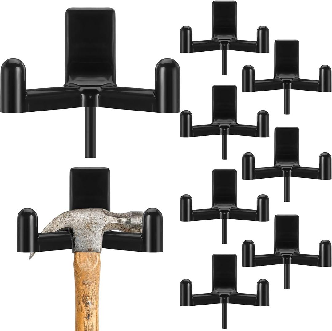Geelin 8 Pcs Tool Hooks Compatible with Plastic Shed Hanger Wall Organization and Purpose Shed Storage Accessories Hanger and Storage Garage Wall Organization Accessories for Saving Space
