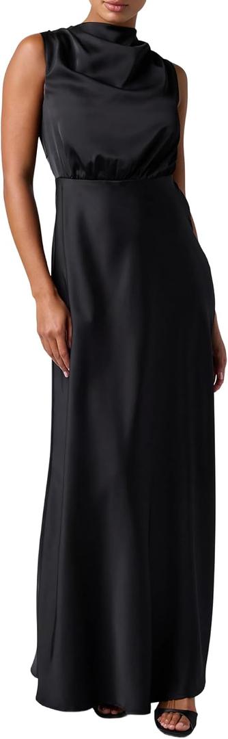 Lulus Women's Ada Satin Maxi Dress, XS
