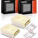 A-Premium 2-PC Engine Air Filter Compatible with Porsche Cayenne 2019-2023, Macan 2024 & Audi Q8 2019-2023, RS Q8 2020-2024, SQ7 2020-2024, SQ8 2020-2023, 2.9L 3.0L 4.0L, Replace# 4M0133843E