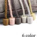 BEL AVENIR Magnetic Curtain Tiebacks Tassel Ties Backs Holdbacks Rope Convenient Drapes Handmade Home Office Decorative (Charcoal)