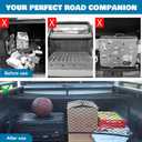 Cargo Net for Pickup Truck Bed, Heavy Duty Truck Bed Net (4'x6' Expands to 8'x12') with 12 Steel Carabiners, Super Strong Bungee Mesh for SUV/Trailer/Roof Rack