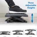 Mount-It! Ergonomic Under Desk Footrest with Massage Rollers, Adjustable Height & 30 Tilt Foot Rest Under Desk (4.25"6.75"), Office Foot Stool with Non Slip Surface (Black)