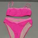 SUUKSESS Women Bandeau High Waited 2 Piece Bikini Set Cheeky High Cut Swimsuit Size S
