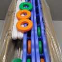 Giant 4 Connect in a Row Game, Height Adjustable Jumbo Yard Games for Kids and Adults Outdoor Play, Backyard Large Four Connect Floor Games, Patent Authorized (Blue/White)