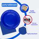 210pcs Blue Plates And Napkins Party Supplies -Plastic Silverware, Paper Cups And Plates.Napkinsdisposable Party Cutlery Set Serves 30
