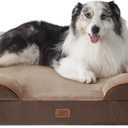 Bedsure Orthopedic Dog Bed for Extra Large Dogs - XL Washable Dog Sofa Beds Large, Supportive Foam Pet Couch Bed with Removable Washable Cover, Waterproof Lining and Nonskid Bottom, Brown