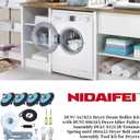 DC97-16782A Dryer Drum Roller Kit with DC97-16782A Dryer Roller DC93-00634A Idler Pulley 6602-001655 Dryer Belt DC61-01215B Tension Spring Replaces DC97-07523A DC97-07523B 2027851 for Dryers