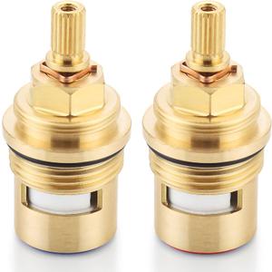Faucet Cartridge Replacement for Kohler 1000187 1000188, Ceramic Valve Faucet Replacement Parts use in Deck Faucets with 3/4 inch Valves (Cold+Hot Cartridge)