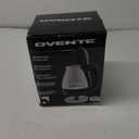 OVENTE Electric Kettle, 1.5L Borosilicate Glass Countertop Water Heater and Boiler for Coffee or Tea, BPA-Free, Auto Shut-Off, Boil-Dry Protection, Removable and Washable Spout Filter, Black KG83B