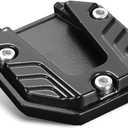Motorcycle Kickstand Support Pad, Side Parking Stand Extension Plate, Enlarged Bottom Anti-Sink Foot Extension Support Pad, Universal for Motorcycle Modification Accessory (Black)