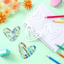 16 Pack Sublimation Blank Acrylic Paper Clips 4 x 2'' Jumbo Sublimation Heart Bookmarks for Back to School Supplies Heat Transfer DIY Design Bible Verse Crafts Office Teacher Gift