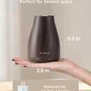 InnoGear Essential Oil Diffuser, Ultrasonic Diffusers for Home Aromatherapy Humidifier for Mother's Gift Bedroom Room 7 Colors LED 2 Mist Mode Auto Off, Brown