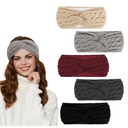 CAVETEE Winter Headbands for Women, 4 Pieces Ear Muffs Crochet Soft Lined Elastic Ear Warmers for Women Christmas Gift