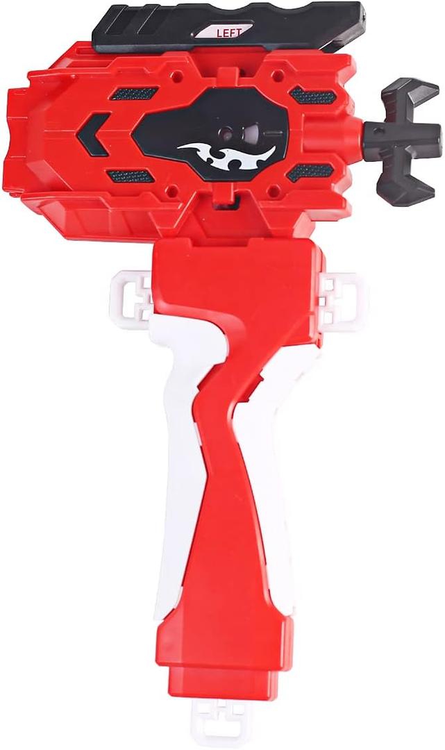 2 Pack String Launchers and Grips, Battling Burst Launcher, Left/Right Spin, Only Compatible with Burst, Two Launch Modes Gyros(Black+Red)