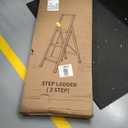 HillhutApex 3 Step Foldable Aluminum Step Ladder with Handgrip, Anti-Slip Pedal, 330 lbs Capacity, Lightweight & Portable for Home, Kitchen, Office, Garage (White)