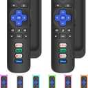 Remote for Roku TV, 2-Pack Replacement for Roku TV Remote Compatible for TCL Roku/Onn Roku/Hisense Roku/Philips Roku/Sharp Roku/Westinghouse Roku/Insignia Roku TV [Remote Control for Roku TV Only] (Black)