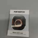 Metal Cases Compatible with Apple Watch Series 9/8/7 45mm Case, 2 in 1 Stainless Steel Protective Cover Rugged Bumper with Back Frame for iWatch 9/8/7 45mm, Titanium