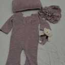 Holibeat Baby Girl Purple Photography Props Super Soft Newborn Girl Photo Shoot Outfits Costumes (Purple)