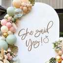 She Said Yes Sign Decal Sticker Banner for Backdrop - She Said Yes Decorations Sign Decal Wall Sticker for Bridal Shower Engagement Bachelorette Party Photo Booth Prop Decorations (Not Balloon)
