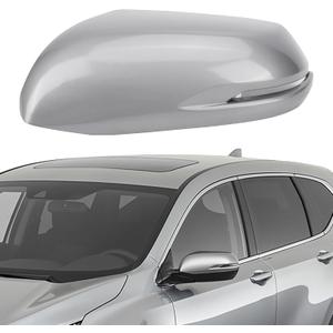 Left Driver Side Mirror Cap Cover Compatible with Honda CRV 2016-2022 Replacement Accessories with Turn Signal, Not fit for CRV Without Turn Signal Light, Lunar Silver Metallic #NH-830M