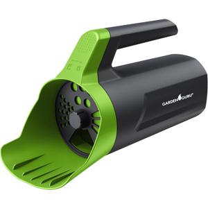 Garden Guru Handheld Seed Spreader Shaker Multi Use Grass Seed, Fertilizer, Salt, Ice & Snow Melt Spreader Adjustable Twist Cap w Multiple Size Openings Lightweight 1L Capacity Hand Seeder