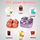 Large Round Ice Cube Trays - Make 4 Slow-Melting Clear Ice Balls for Whiskey & Bourbon, Leakproof Lids & Stackable Design, BPA-Free Silicone Trays, Easy Release