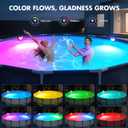 Solar Pool Lights for Above Ground Pools, Solar Powered Pool Lights with 10 Lighting Modes, Upgraded Pool Lights for Framed Above Ground Pools Solar Light Waterproof, Swimming Pool Accessories 1PC