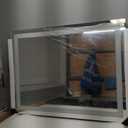 LOAAO 40X30 RGB LED Bathroom Mirror with Lights for Bathroom, Anti-Fog, DimmableMultiple Light Modes, RGB Backlit + Front Light, Memory Function, Tempered Glass