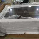 Nicetree 360 Swivel Jewelry Cabinet with Lights, Touch Screen Vanity Mirror, Rotatable Full Length Mirror with Jewelry Storage, Standing Jewelry Armoire Organizer, Foldable Makeup Shelf, White