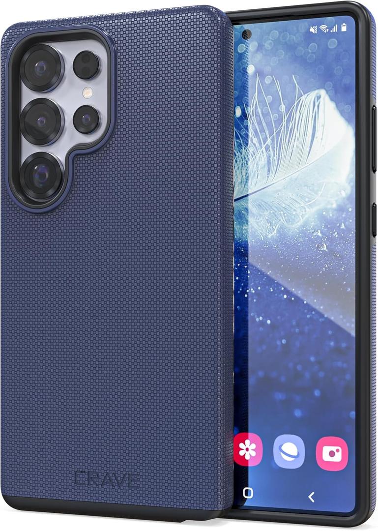 Crave Compatible with Samsung Galaxy S25 Ultra Case, Shockproof Protection Dual Layer Case for Samsung Galaxy S25 Ultra (6.9 inch) - Navy