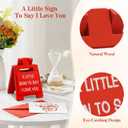 I Love You Desk Sign - Romantic Valentine/Anniversary Decor for Him Her - Small Wooden Table Plaque with Envelope Card - for Boyfriend Girlfriend Wife Husband