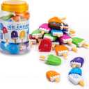 Ice Cream Toys for Toddlers,Montessori Alphabet Learning Color Sorting & Letter Matching Games Preschool Educational Sensory Fine Motor Skills Toy for 3+ Year Old Boys Girls