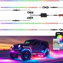 Underglow LED Lights for Cars 252 LEDs RGBI Neon Accent Strip Lights with 16 Million Colors DIY & Music Mode Underbody Exterior Lights Kit for RV SUV Truck Boat 12V (4Pcs 13.8FT)