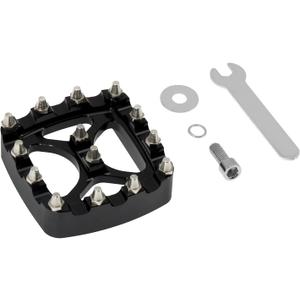 HDBUBALUS Offroad Mini Brake Pedal Pad Cover Aluminum Fit for Harley Sportster Softail Dyna XG Black