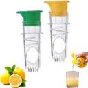 Screw Top Manual Lemon Squeezer, 2 Pcs Small Lemon Juicer Squeezer, Portable Handheld Lime Juicer with Lid, Mini Orange Press for Home, Screw Top Orange Press for Seasoning Cooking and Cocktails