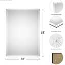 KOHROS 18x24 Frameless Rectangular Bathroom Vanity Mirror