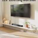 AMADA HOMEFURNISHING 23.6" L Floating Shelves, Wall Shelves Set of 3 for Bathroom/Living Room/Bedroom/Kitchen, White Floating Shelves for Wall Decor with Invisible Brackets - AMFS44W