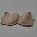 Rosme Women's Balconette Bra with Push Up Effect Plus Size Sexy Lace Demi Half Cup Bra Underwired Low Cut Mesh Bras Kamila (34DD, Beige)