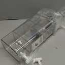 Soaoo 3 Set 87 oz Liquid Laundry Detergent Dispenser with Faucet and Cup Holder Labels Plastic Fabric Softener Container Detergent Drip Catcher for Laundry Room Washing Soap