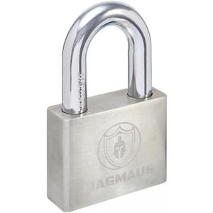 Magmaus PDL60 Heavy Duty Lock with 3 Keys [Anti Cut Shackle] - [Stainless Steel] Weatherproof Padlock for Outdoor Use - Ideal for Storage Unit, Shipping Container, Gate