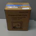 Betta Fish Tank Self Cleaning Glass 2 Gallon Small Nano Aquarium Starter Kits Desktop Room Decor w/LED Light Decorations & Whisper Filters Water Pump (Fish Tank)