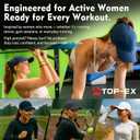 TOP-EX Oversized L XL XXL Women High Ponytail Messy Bun Packable Unstructured UV 50 Baseball Cap Running Hat (Navy)