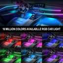 Interior Car LED Strip Lights, Acrylic LED Lights for Car with Dynamic Dreamcolor Chasing, Ambient Lighting Kits Music Sync Wireless APP and RF Remote Control (8 in 1)