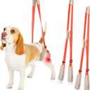 Mixweer 2 Pcs Dog Support Harness for Back Legs Dog Rear Lifting Sling Aid with Handle and Shoulder Strap Hind Leg Support for Pet Mobility Helps Puppy with Poor Stability Joint Injuries(Orange)