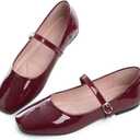 LUXINYU Women's Slip on Flats,Classy Round Toe Solid Classic Mary Jane Ballet Dance Shoes Soft Comfortable PU Flat Shoes, Size 41