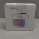 AIRIVO Alarm Clock Night Lights, Rechargeable Alarm Clock for Bedrooms, 6 Scenes & White Noise Sync, Dual Alarms & Snooze, for Heavy Sleepers, Gifts for Kids Teens (Pink)