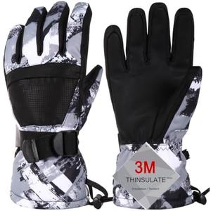 Pnosnesy Ski Gloves, Warmest Waterproof and Breathable Snow Gloves for Cold Weather, Fits Both Men & Women,for Parent Child Outdoor, Size XL